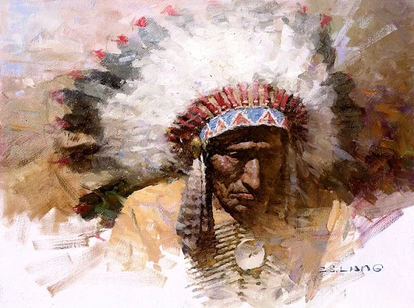 Old Chiefs Story SMALLWORK EDITION ON by Z.S.  Liang — Canvas