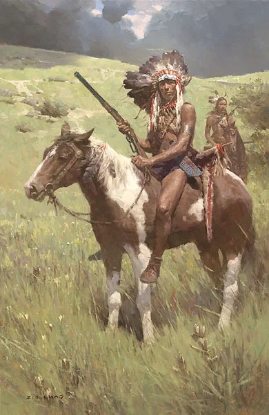 Little Big Horn June 25 1876 by Z.S.  Liang — Canvas