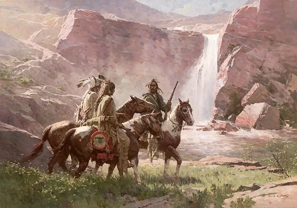 Red Rock Crossing Northwest Montana 1850 Limited Edition by Z.S.  Liang — Print