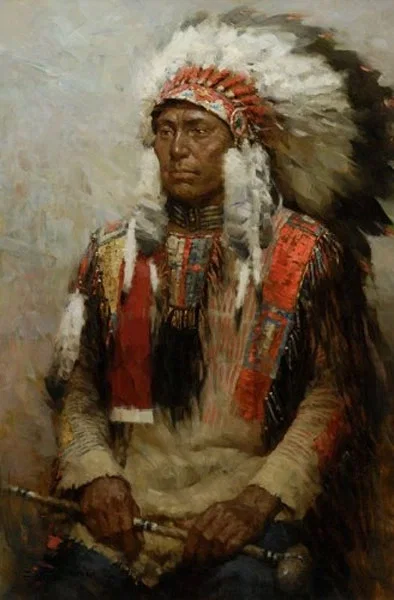 Lakota Warrior SMALLWORK EDITION ON by Z.S.  Liang — Canvas
