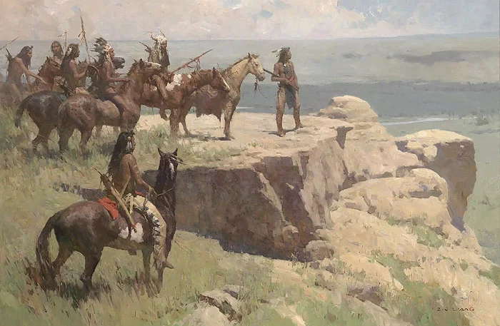 Overlooking Two Medicine River 1806 by Z.S.  Liang — Master Works Edition On Canvas