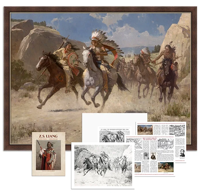 The Diversion, Bozeman Trail, 1866 by Z.S.  Liang — Giclee On Canvas