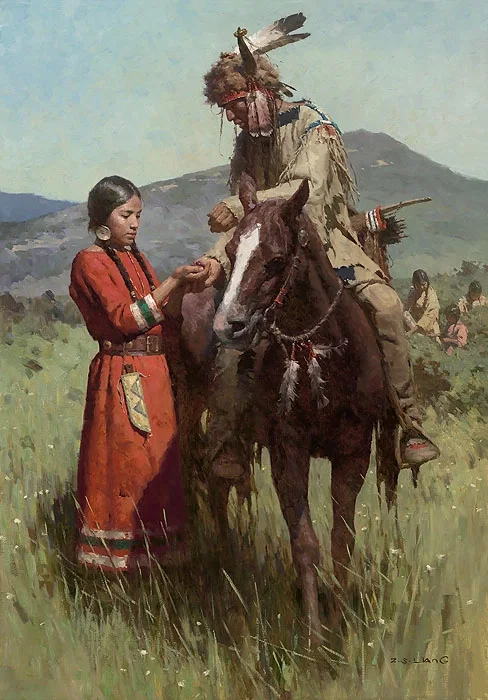 Sharing the Harvest by Z.S.  Liang — Giclee On Canvas