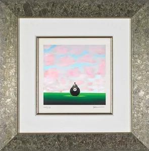 Robert Deyber - Behind The Eight Ball Framed