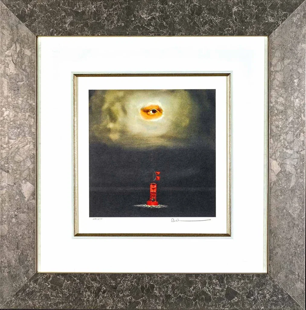 Eye Of The Storm Framed by Robert Deyber — hand-crafted stone lithograph