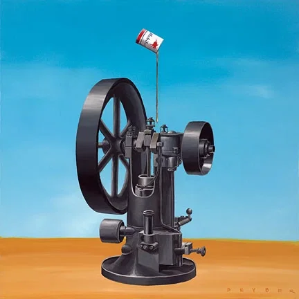 The Well Oiled Machine by Robert Deyber — hand-crafted stone lithograph