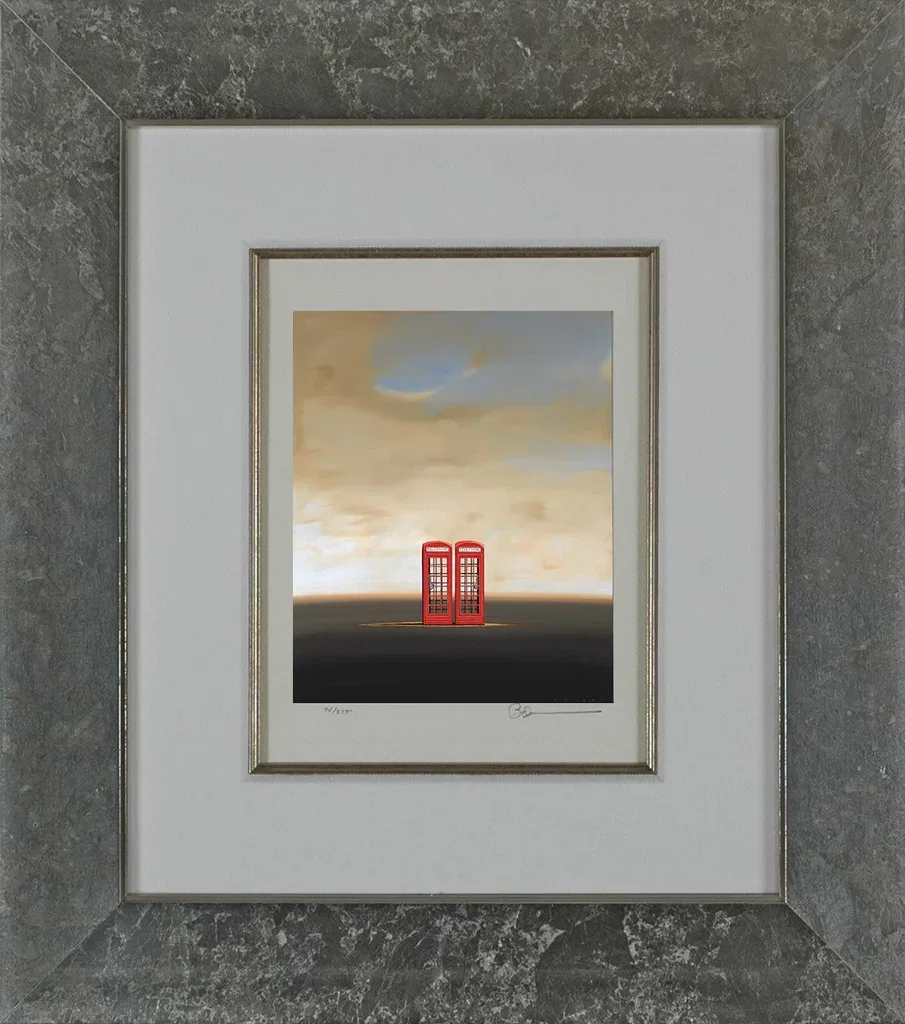 Too Close To Call Framed by Robert Deyber — hand-crafted stone lithograph
