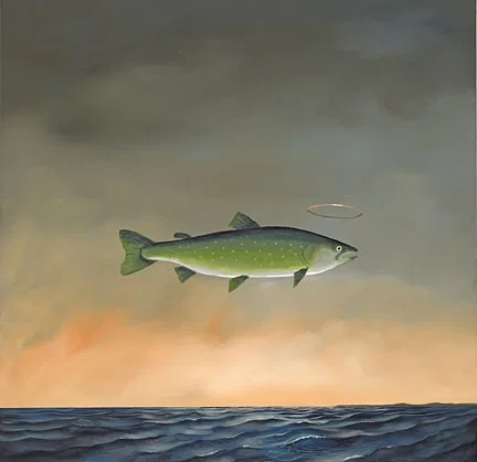 Holy Mackerel by Robert Deyber — hand-crafted stone lithograph