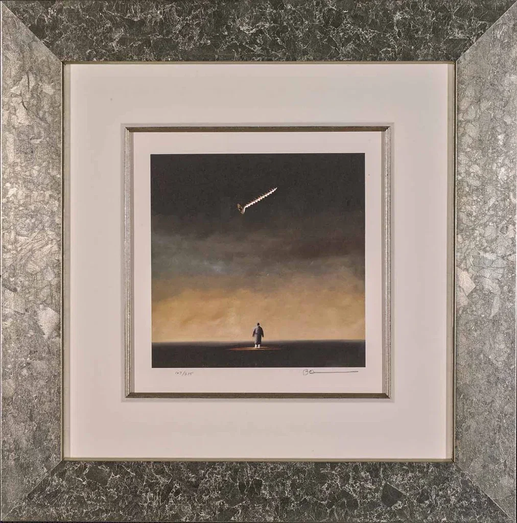Screw Up Framed by Robert Deyber — hand-crafted stone lithograph