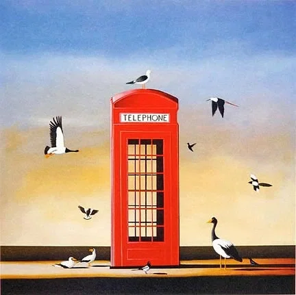 The Bird Call by Robert Deyber — hand-crafted stone lithograph