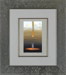 Robert Deyber - Catching Fire Framed