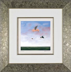 Robert Deyber - When Pigs Fly Framed
