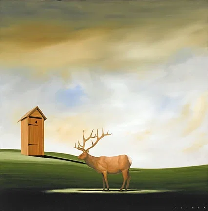 Deer John by Robert Deyber — hand-crafted stone lithograph