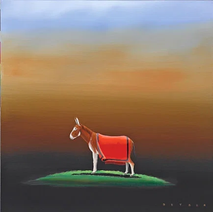 Covering My Ass by Robert Deyber — hand-crafted stone lithograph