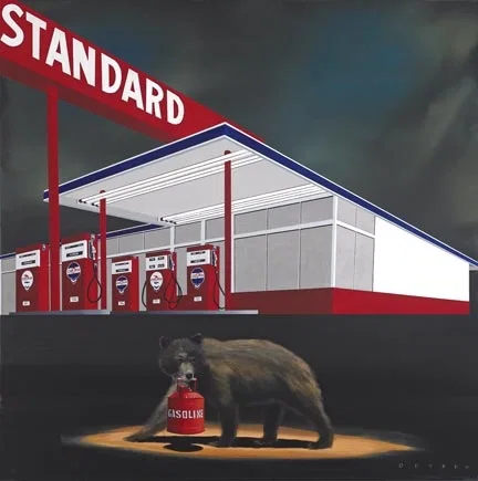 The Standard Bear by Robert Deyber — hand-crafted stone lithograph