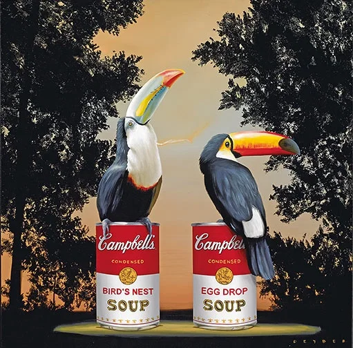 Toucans by Robert Deyber — hand-crafted stone lithograph