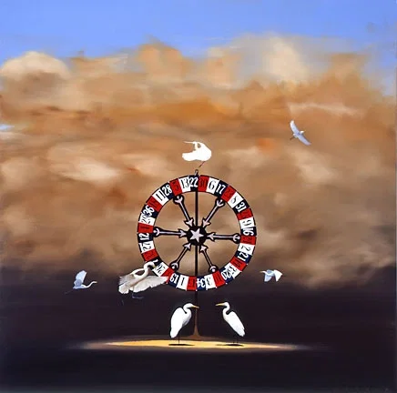 Fowl Play by Robert Deyber — hand-crafted stone lithograph