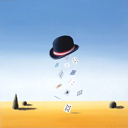The Hat Trick by Robert Deyber — hand-crafted stone lithograph