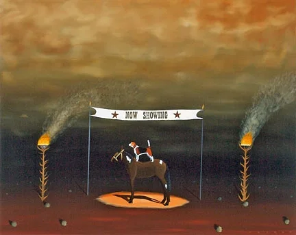 The Dog And Pony Show by Robert Deyber — hand-crafted stone lithograph