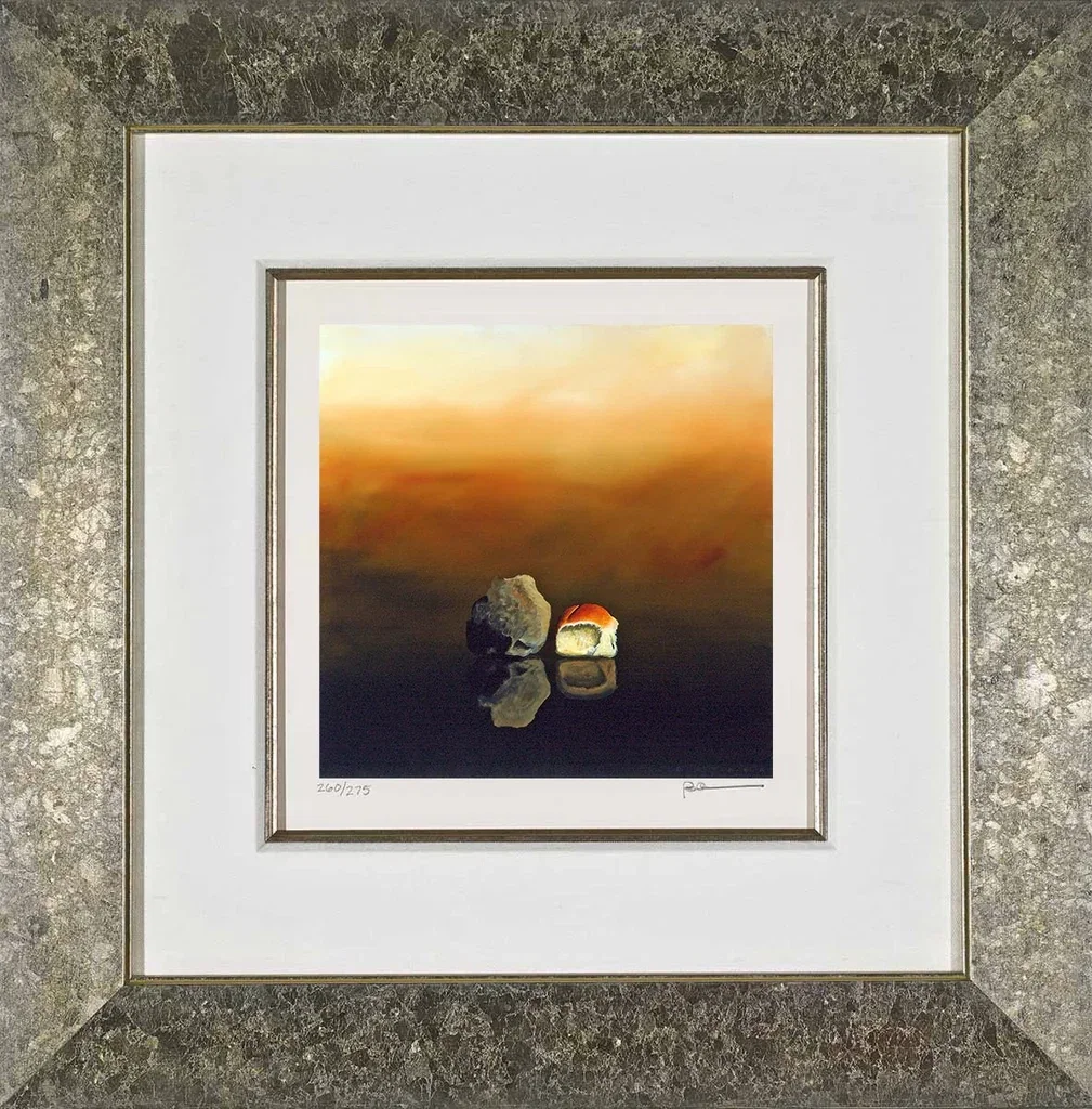 Rock And Roll Framed by Robert Deyber — hand-crafted stone lithograph