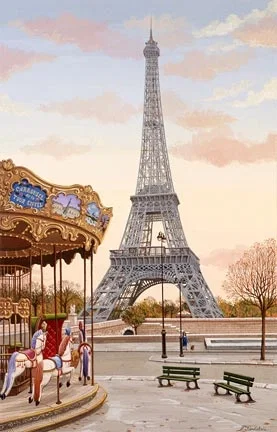 Carousel A La Tour Eiffel by Liudmila Kondakova