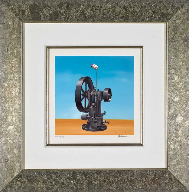 Robert Deyber - The Well Oiled Machine Framed