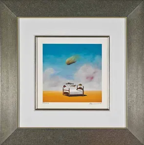 Robert Deyber - Sleeping With The Fishes Framed