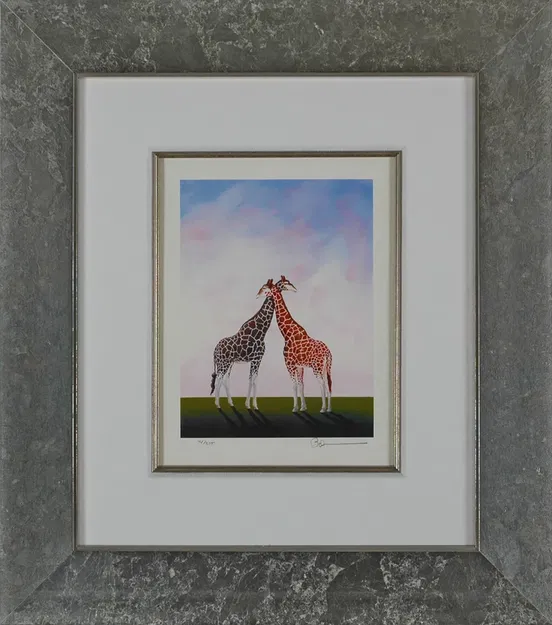 Robert Deyber - Neck And Neck Framed