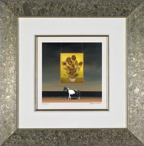 Robert Deyber - Paint Horse Van Gogh Framed