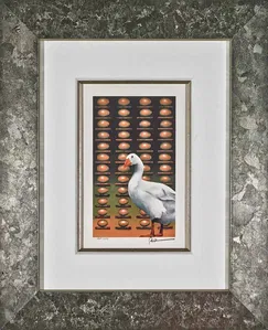 Robert Deyber - The Golden Goose Framed