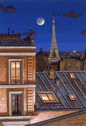Eiffel Tower At Midnight by Liudmila Kondakova | Limited Edition