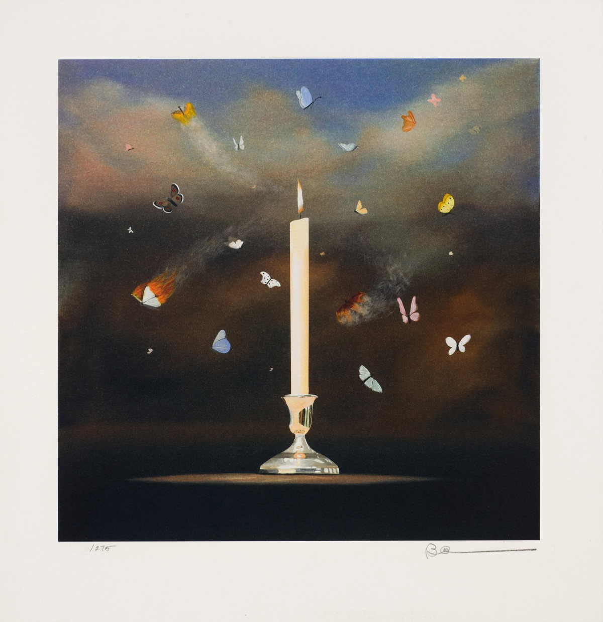 Like Moths to a Flame, 2007 by Robert Deyber — hand-signed lithograph