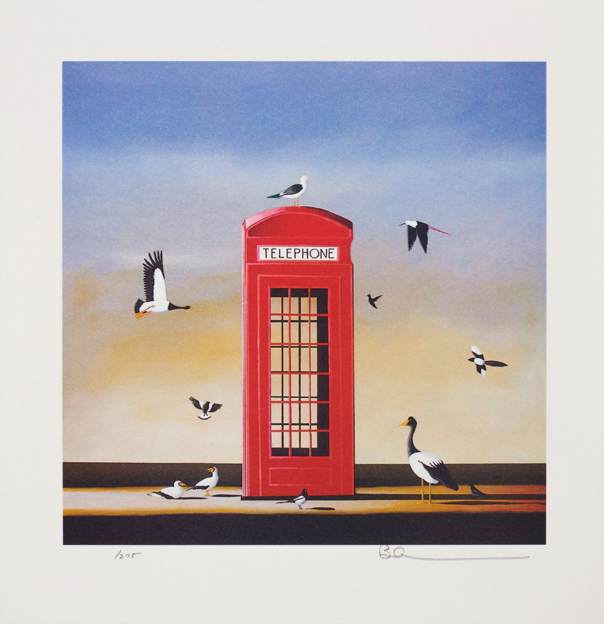 The Bird Call, 2007 by Robert Deyber — hand-signed lithograph