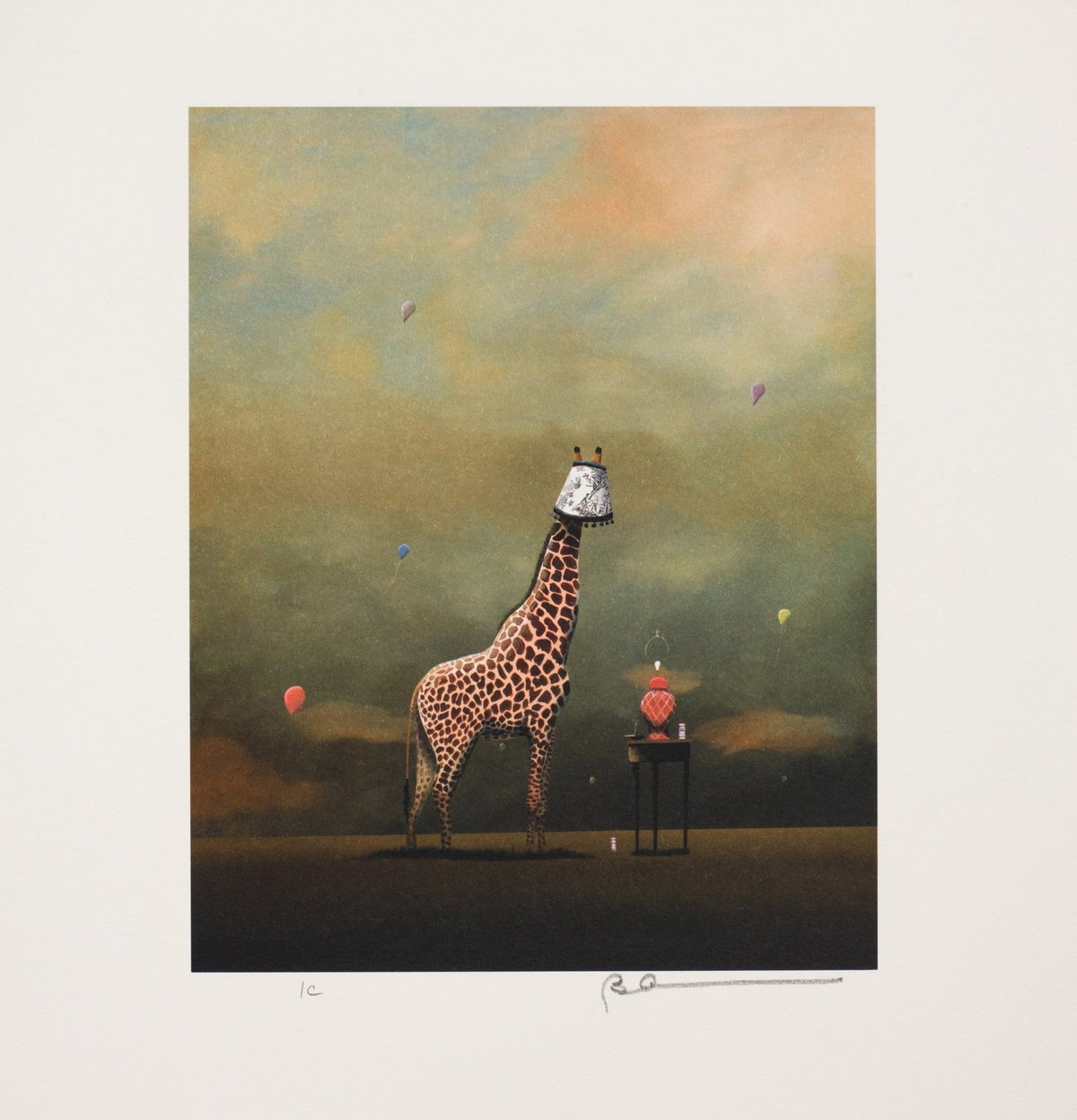 The Party Animal II (Giraffe), 2007 by Robert Deyber — hand-signed lithograph