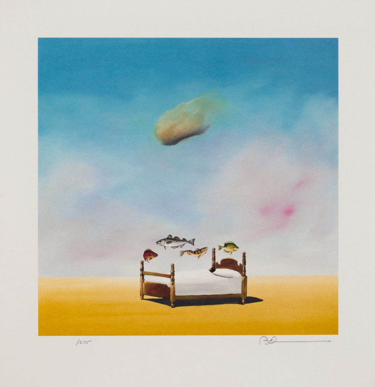 Sleeping with the Fishes, 2007 by Robert Deyber — hand-signed lithograph
