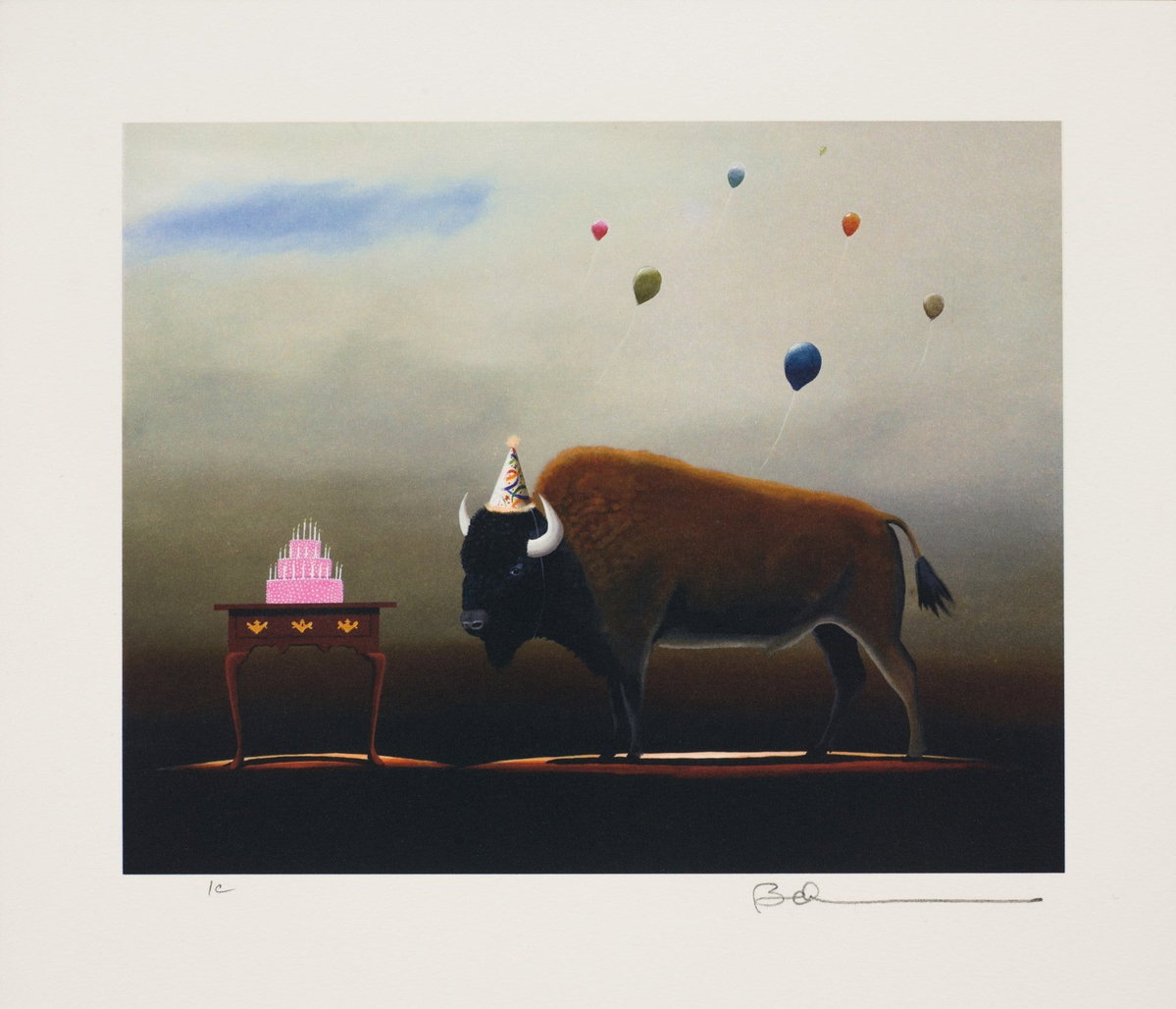 The Party Animal III (Buffalo), 2007 by Robert Deyber — hand-signed lithograph