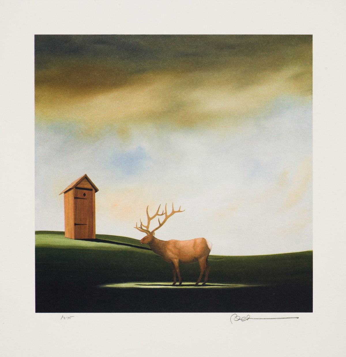 Deer John, 2007 by Robert Deyber — hand-signed lithograph