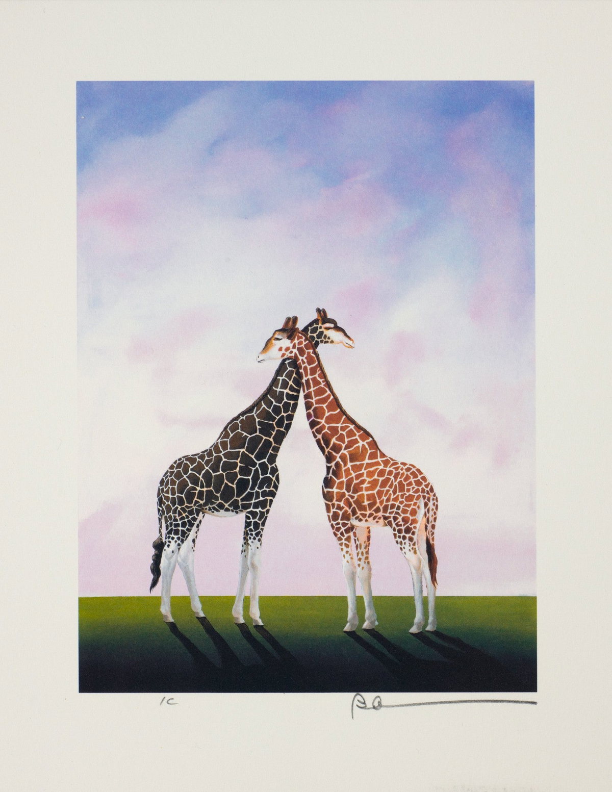 Neck & Neck, 2007 by Robert Deyber — hand-signed lithograph
