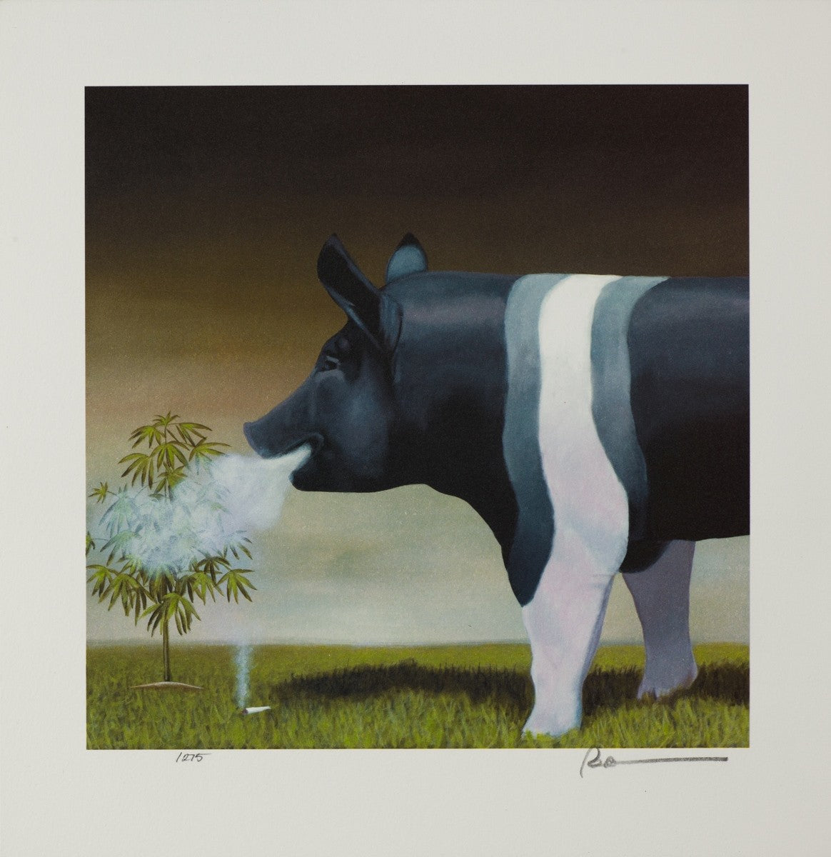 High on the Hog, 2009 by Robert Deyber — hand-signed lithograph