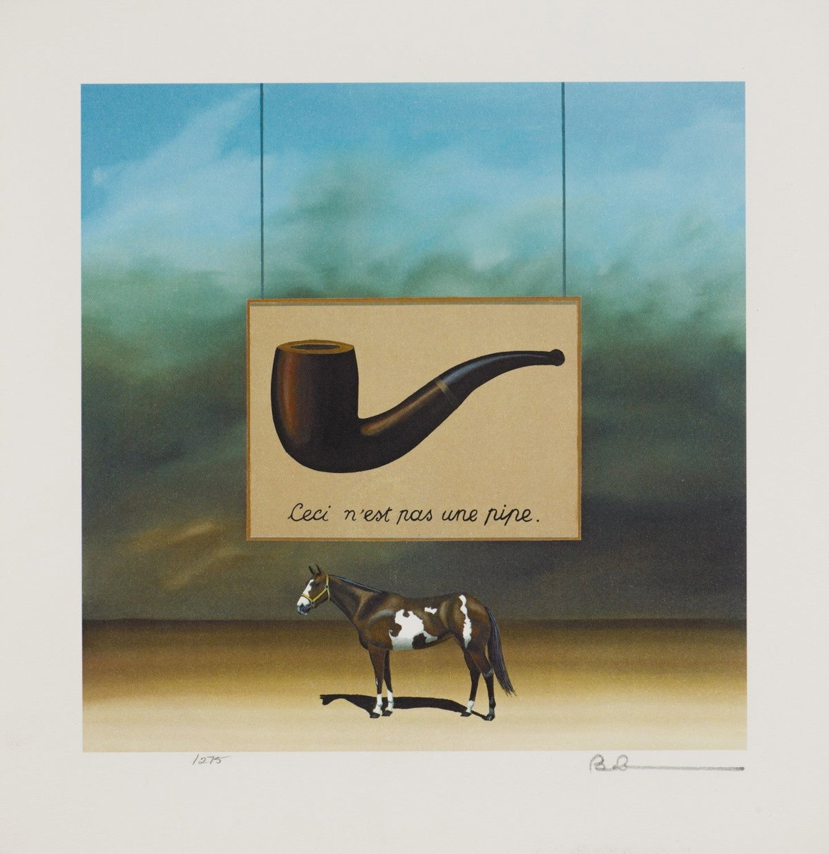 The Paint Horse: Magritte, 2009 by Robert Deyber — hand-signed lithograph