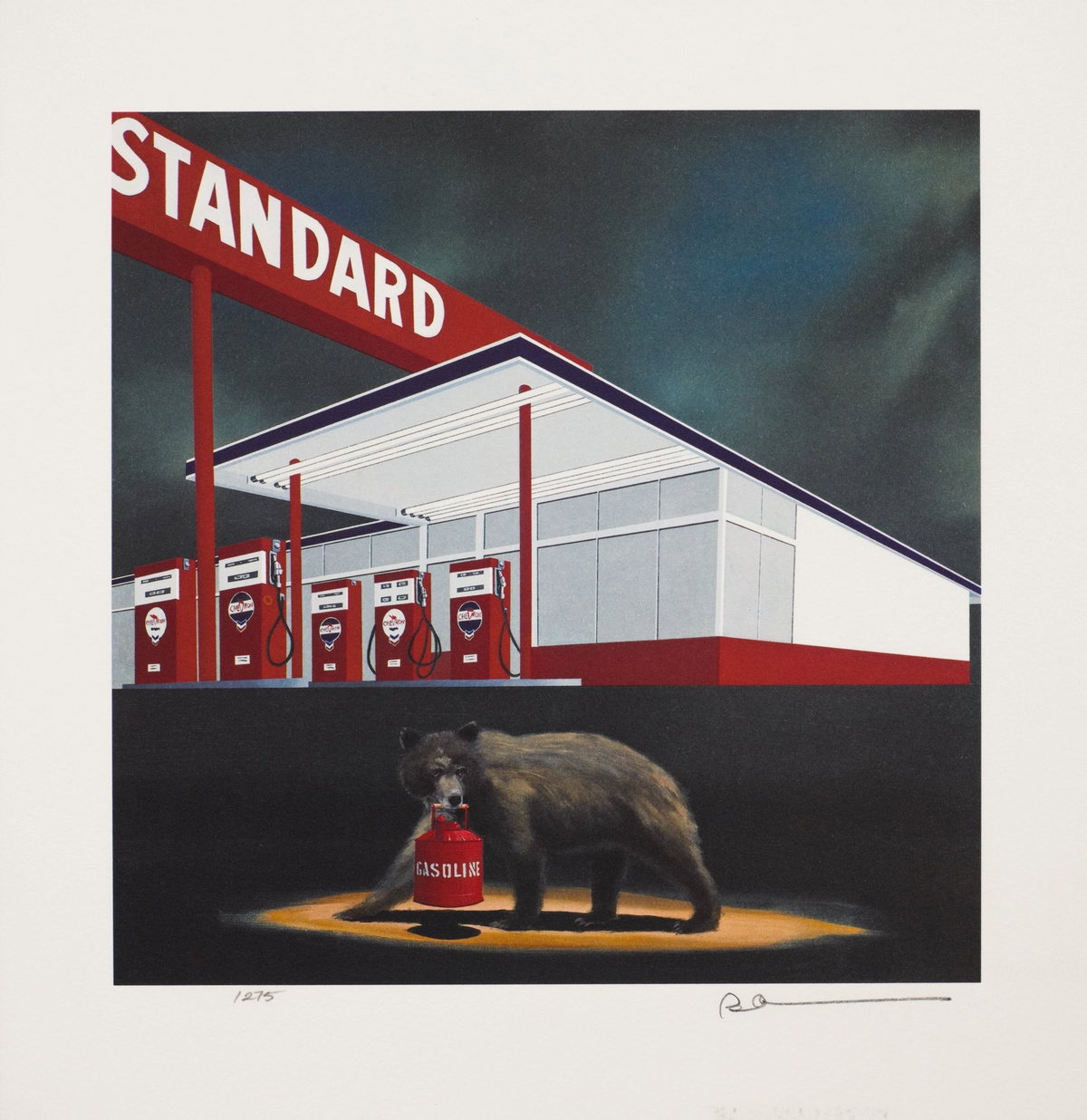 The Standard Bear, 2009 by Robert Deyber — hand-signed lithograph