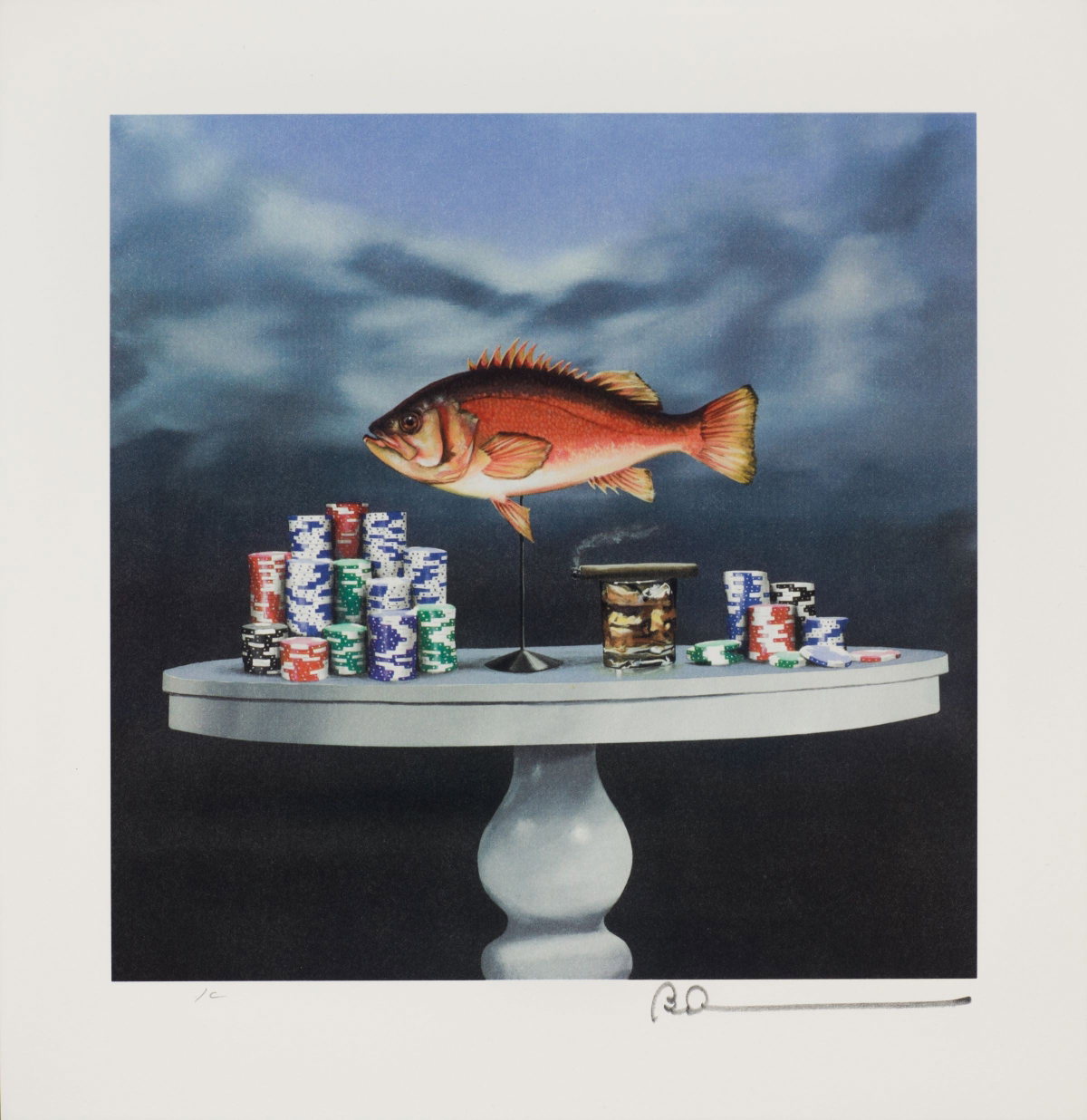 Fish & Chips, 2011 by Robert Deyber — hand-signed lithograph