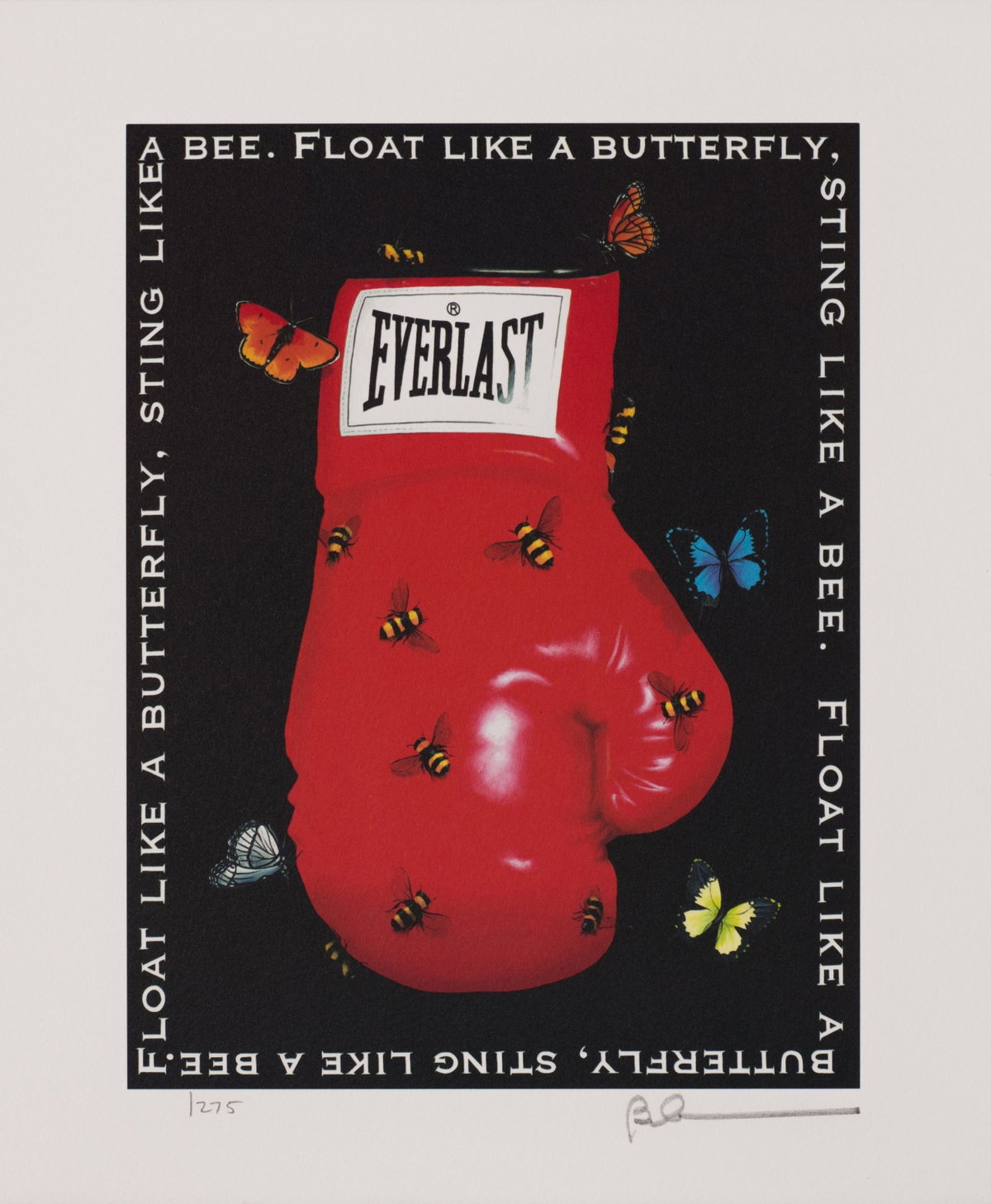 Float Like a Butterfly, Sting Like a Bee, 2016 by Robert Deyber — hand-signed lithograph
