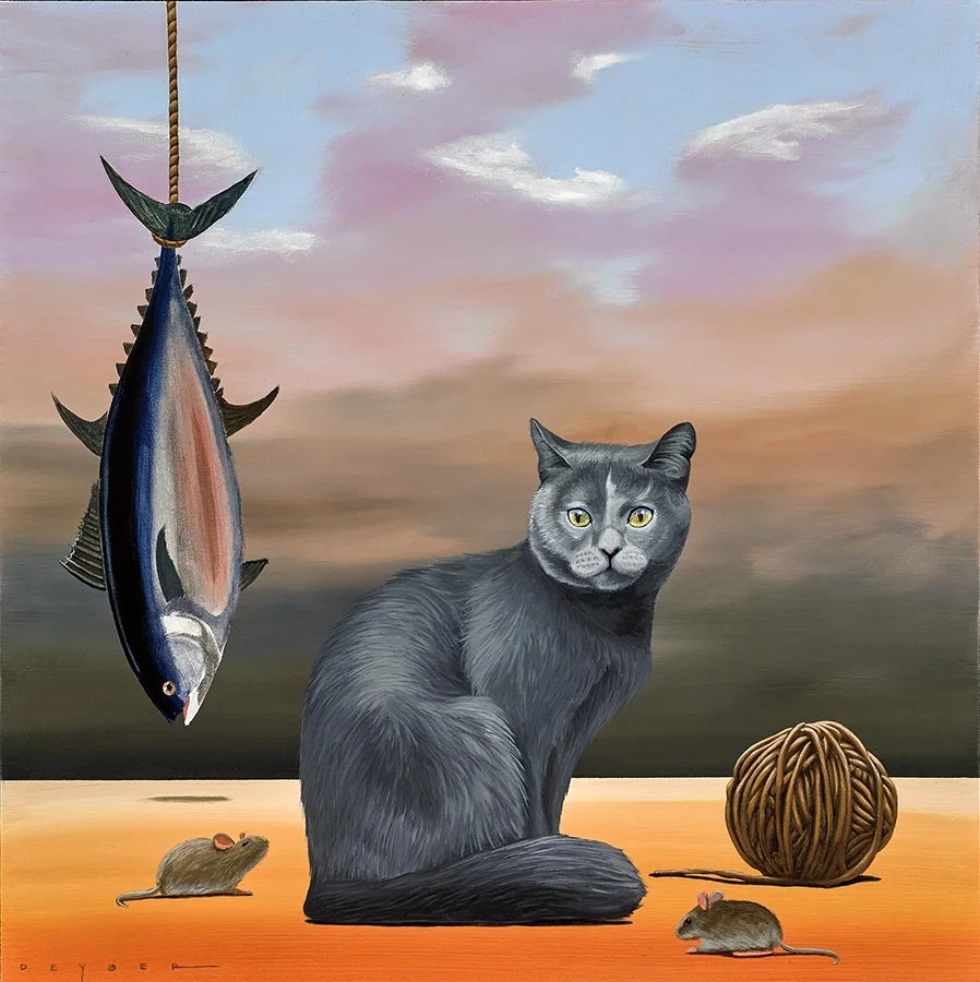 It's a Cat's Life by Robert Deyber — hand-crafted stone lithograph
