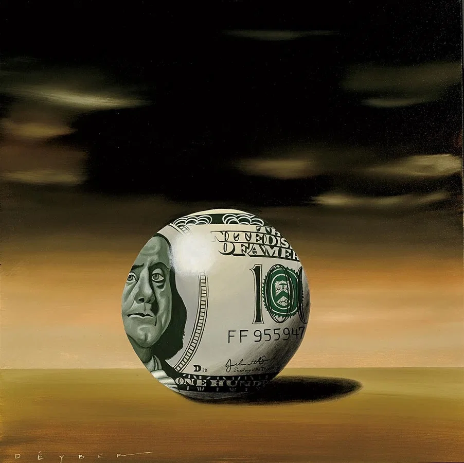 Money Ball by Robert Deyber — hand-crafted stone lithograph