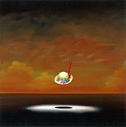 At the Drop of a Hat Ladies' Hat by Robert Deyber — hand-crafted stone lithograph