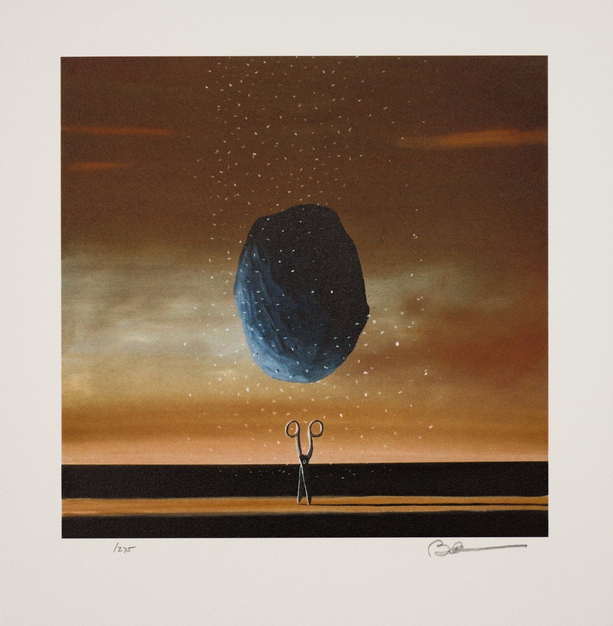Rock, Paper and Scissors, 2007 by Robert Deyber — hand-signed lithograph