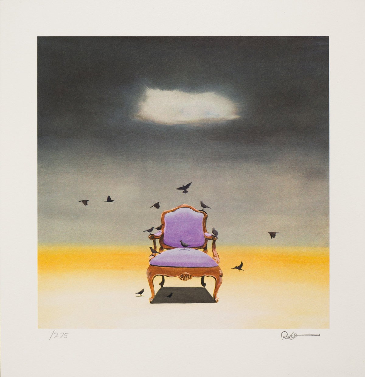 The Catbird Seat, 2007 by Robert Deyber — hand-signed lithograph