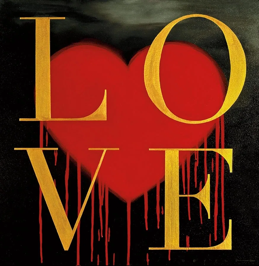 LOVE by Robert Deyber — hand-crafted stone lithograph
