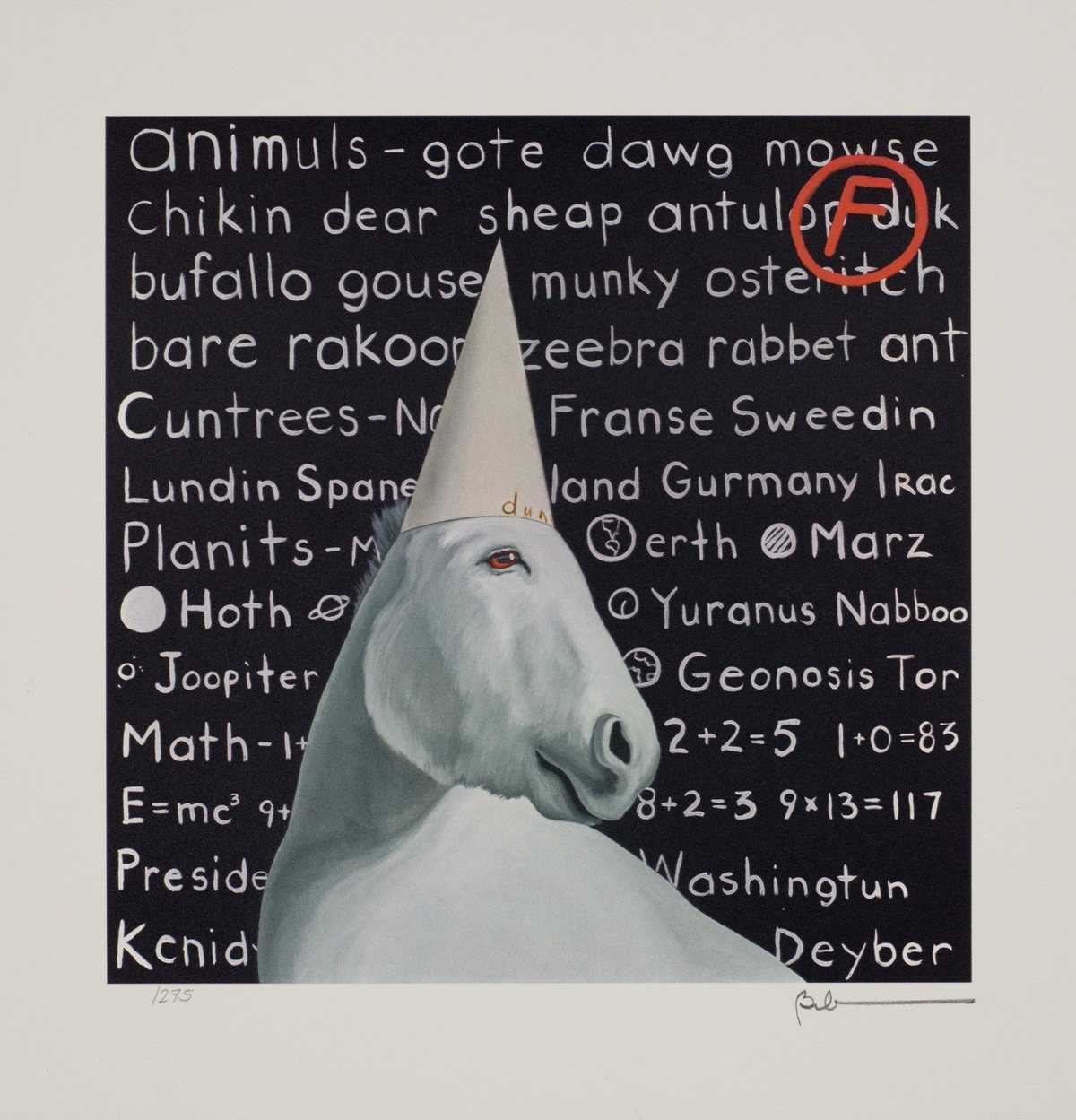 Dumb Ass II, 2018 by Robert Deyber — hand-signed lithograph